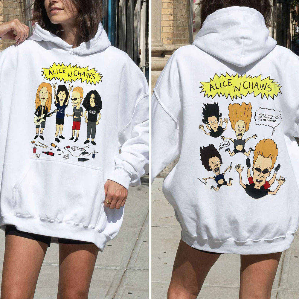 Alice In Chains Beavis Butthead 2-Sided Shirt Alice In Chains Beavis Butthead 2-Sided Shirt