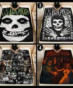 Misfits Collage Dark Retro Cozy Plush Fleece / Sherpa Blanket 30×40 50×60 60×80 inches