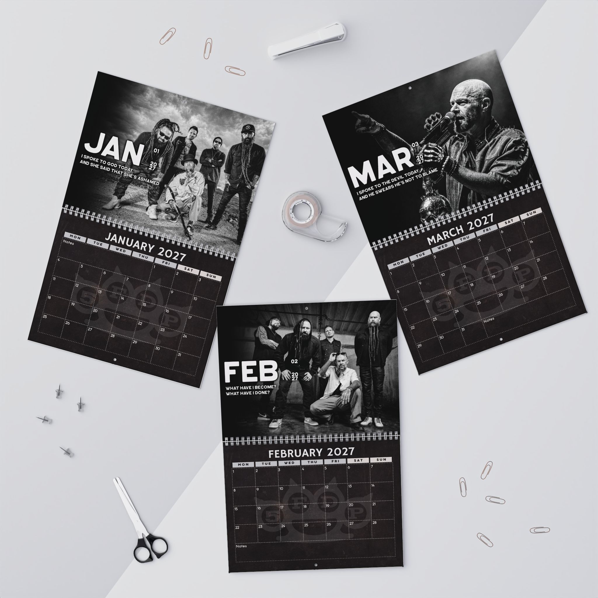 Five Finger Death Punch Calendar 2027 Five Finger Death Punch Calendar 2027