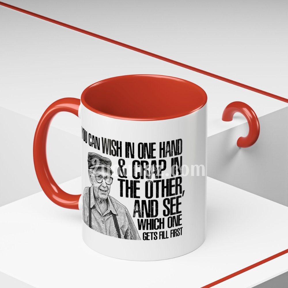 Grumpy Old Men Wish In One Hand Mug Grumpy Old Men Wish In One Hand Mug