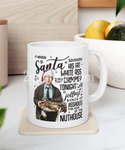 Christmas Vacation Santa Fat White Ass Mug