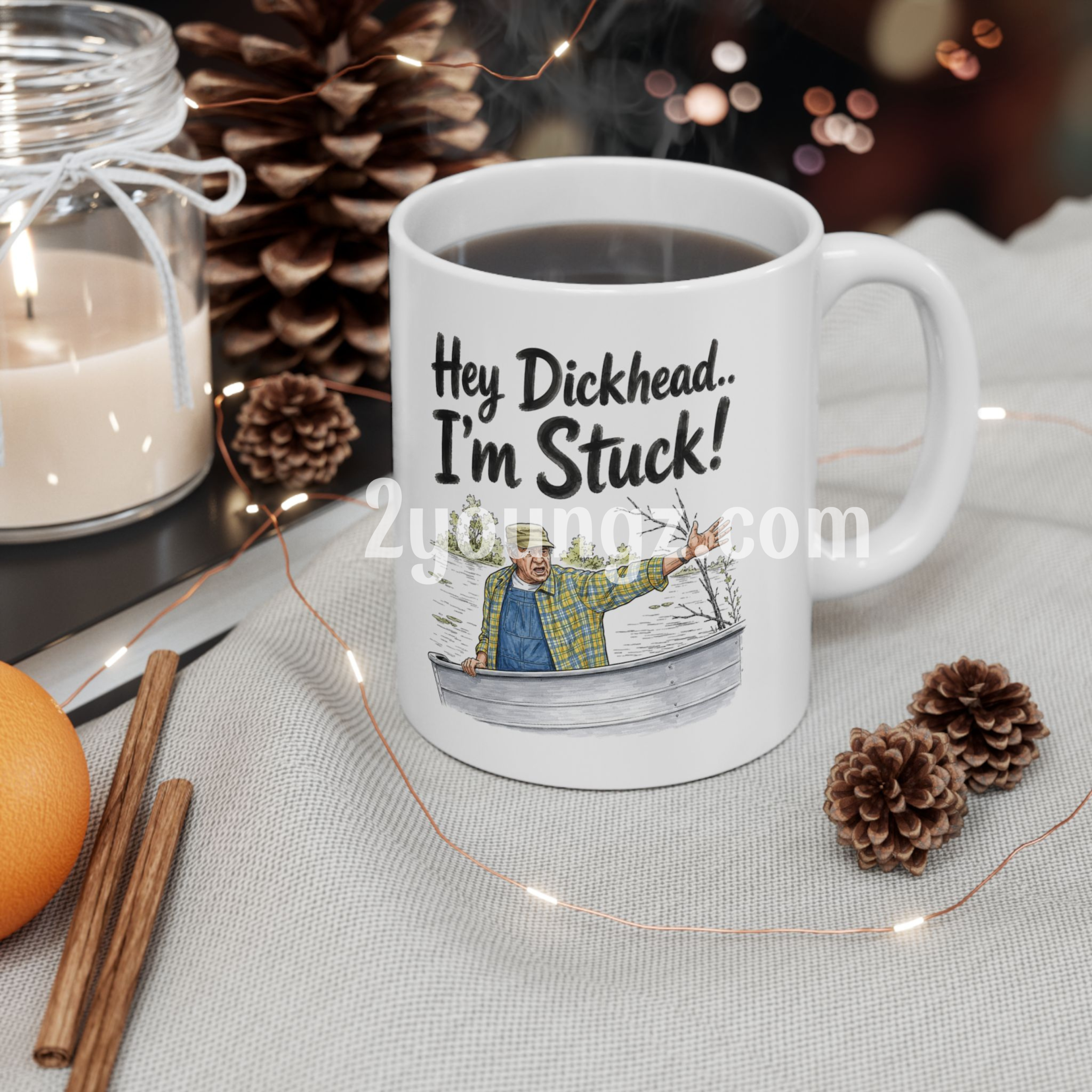 Grumpy Old Men Hey Dickhead Im Stuck Mug Grumpy Old Men Hey Dickhead Im Stuck Mug